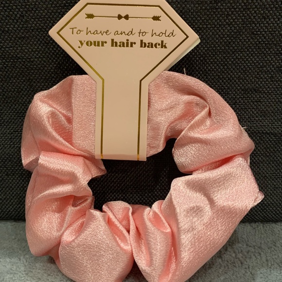 Accessories - New Pink Satin Scrunchies Bride Bridesmaids Bachelorette Favors Gifts Hair Ties